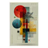 Midcentury Geometric Abstract Art Foto Afdruk (Voorkant)
