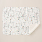 Midcentury Lines Stippen Atomic Age Pattern Sherpa Deken (Voorkant (horizontaal))