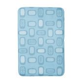 Midcentury MCM Rounded Rectangles Baby Blue Badmat (Voorkant Verticaal)