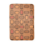Midcentury MCM Rounded Rectangles Burnt Orange Badmat (Voorkant Verticaal)