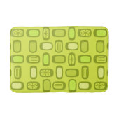 Midcentury MCM Rounded Rectangles Chartreuse Badmat (Voorkant)