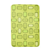 Midcentury MCM Rounded Rectangles Chartreuse Badmat (Voorkant Verticaal)