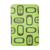 Midcentury MCM Rounded Rectangles Chartreuse Badmat (Voorkant Verticaal)
