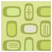 Midcentury MCM Rounded Rectangles Chartreuse Stof (Close Up)