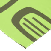 Midcentury MCM Rounded Rectangles Chartreuse Tafelkleed (Gekanteld)