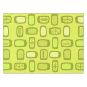 Midcentury MCM Rounded Rectangles Chartreuse Tafelkleed (Voorkant (Horizontaal))