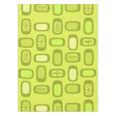 Midcentury MCM Rounded Rectangles Chartreuse Tafelkleed (Voorkant)