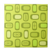 Midcentury MCM Rounded Rectangles Chartreuse Tegeltje (Voorkant)
