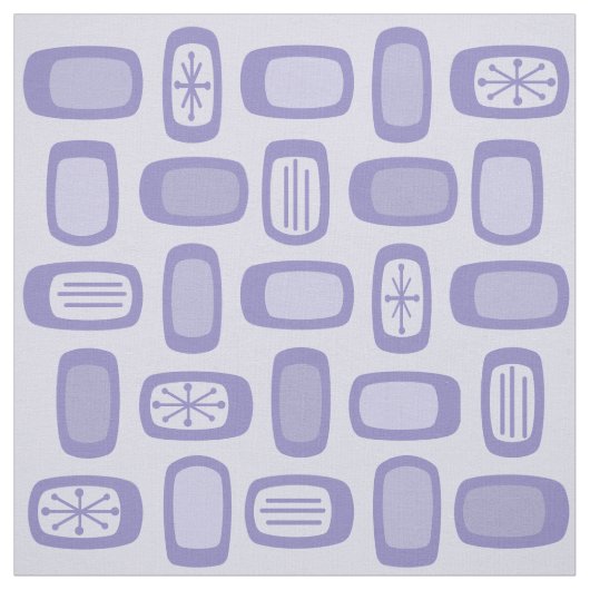 Midcentury MCM Rounded Rectangles Lavender Stof (Swatch)
