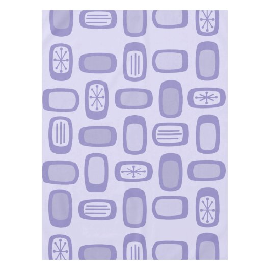 Midcentury MCM Rounded Rectangles Lavender Tafelkleed (Voorkant)