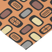 Midcentury MCM Rounded Rectangles Orange Brown Korte Tafelloper (Hoek)