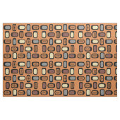 Midcentury MCM Rounded Rectangles Orange Brown Stof (Fat Quarter)
