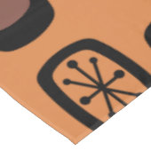 Midcentury MCM Rounded Rectangles Orange Brown Tafelkleed (Gekanteld)