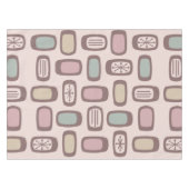 Midcentury MCM Rounded Rectangles Pink Pastel Tafelkleed (Voorkant (Horizontaal))