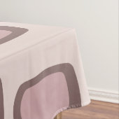 Midcentury MCM Rounded Rectangles Pink Pastel Tafelkleed (Voorbeeld)