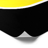 'MidCentury Mod Abstract Garden Bee' schilderij op Poster (Hoek)