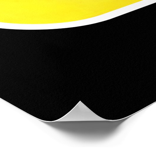 'MidCentury Mod Abstract Garden Bee' schilderij op Poster (Hoek)