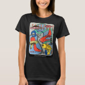 'MidCentury Mod Glamor Invasion' schilderij op een T-shirt (Voorkant)