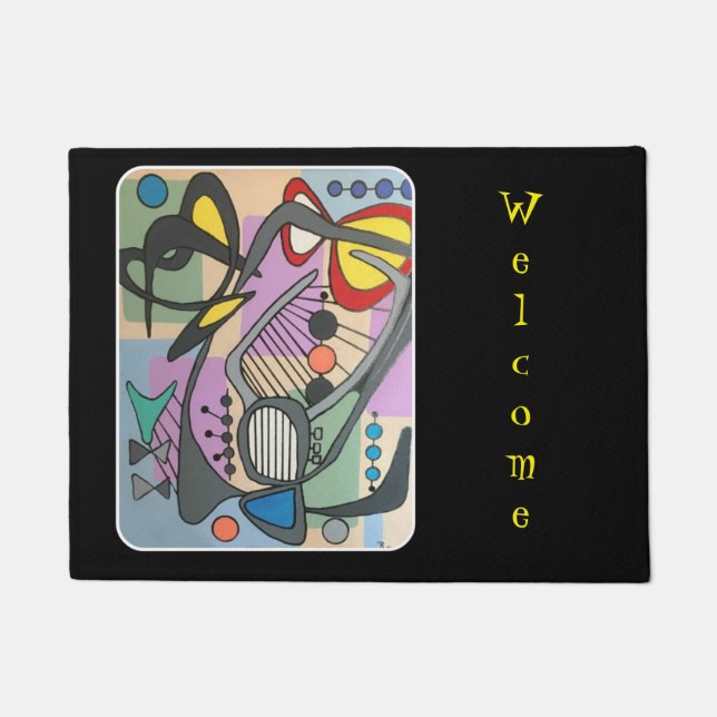 'MidCentury Mod Spider Song' schilderij op een Deurmat (Voorkant)