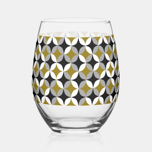Midcentury Mod – Steelvrije Wijn Glas (Voorkant)