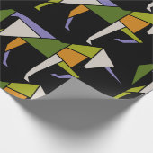 MidCentury Modern Abstract eenhoorn tangram dier Cadeaupapier (Hoek)