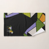 Midcentury Modern Abstract Krachtig Tangram Dier Bad Handdoek (Handdoek)