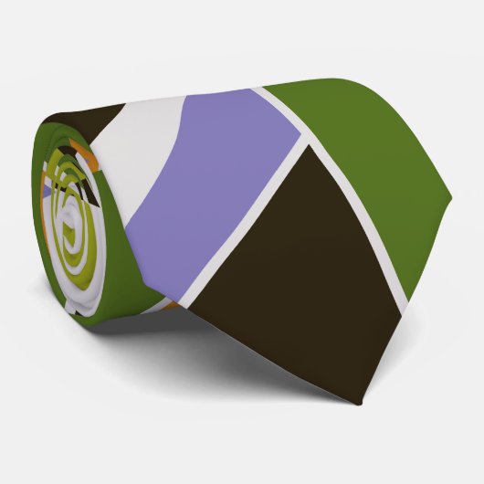 MidCentury Modern Abstract Mondriaan Geometrisch Stropdas (Opgerold)