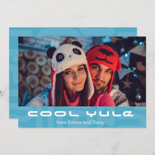 MidCentury Modern Atomic MOD Kerst MCM Feestdagenkaart (Voorkant / Achterkant)