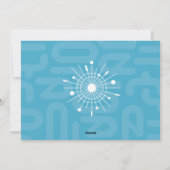 MidCentury Modern Atomic MOD Kerst MCM Feestdagenkaart (Achterkant)