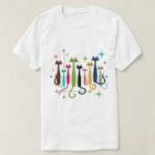MidCentury Modern Cats  Retro MCM Sty 1950 T-shirt (Design voorkant)