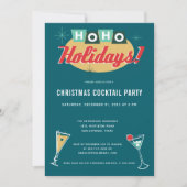 Midcentury Modern Christmas Cocktail Party Kaart (Voorkant)