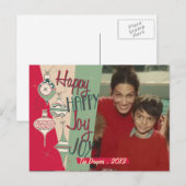 Midcentury Modern Christmas Kaart (Voorkant / Achterkant)