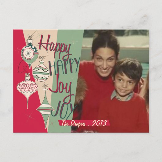 Midcentury Modern Christmas Kaart (Voorkant)