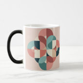 MidCentury Modern Circles Design Morphing Mug Magische Mok (Links)