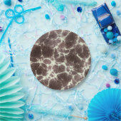 MidCentury Modern Elegant Patroon Tortoise Rock Papieren Bordje (Feest)