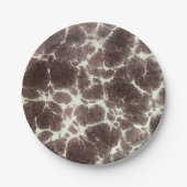 MidCentury Modern Elegant Patroon Tortoise Rock Papieren Bordje (Voorkant)