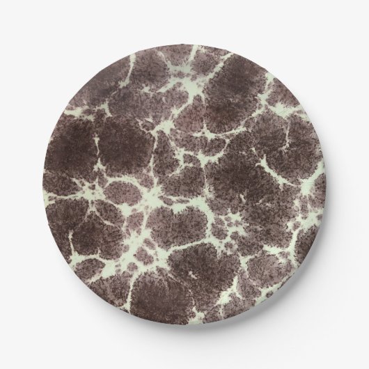 MidCentury Modern Elegant Patroon Tortoise Rock Papieren Bordje (Voorkant)