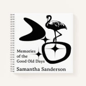 MidCentury Modern Flamingo Atomic Retro Custom Notitieboek (Voorkant)