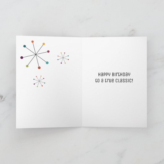 Midcentury Modern Funny  Verjaardag Kaart (Binnen)