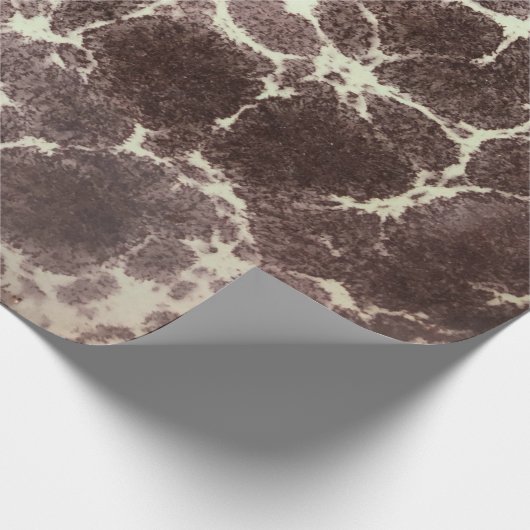 MidCentury MODern Giraffe Elegant Lava Pattern Cadeaupapier (Hoek)