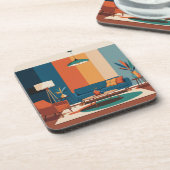 MidCentury Modern kamer Onderzetter set (Linkerzijde)