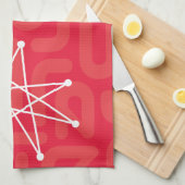 Midcentury Modern Kerst Atomic MCM MOD Star K Theedoek (Quarter Fold)