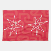 Midcentury Modern Kerst Atomic MCM MOD Star K Theedoek (Horizontaal)