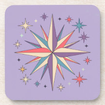 MidCentury Modern Lavendel Onderzetter Set