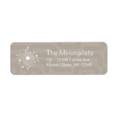 Midcentury Modern Minimalisme Kerstmis Sneeuwvlok Etiket (Voorkant)