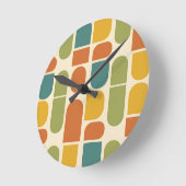 Midcentury Modern Organic Shapes Pattern Ronde Klok (Hoek)
