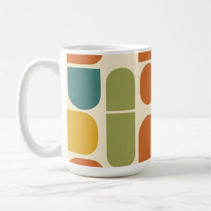 Midcentury Modern Organische Vormen Patroon Koffiemok