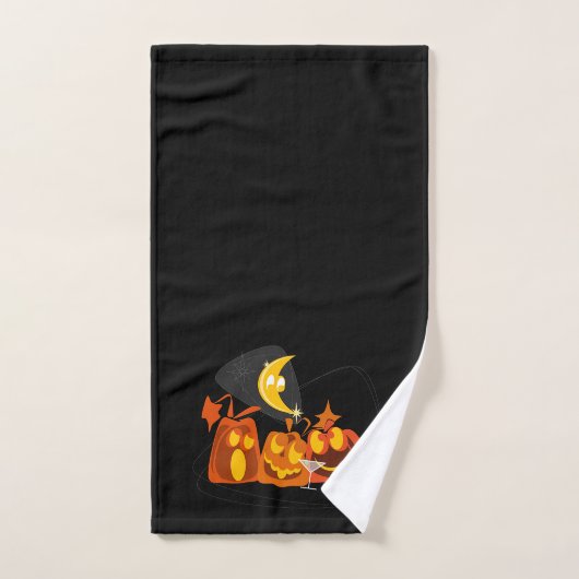 Midcentury Modern Pompoenen Halloween Handdoek (Handdoek)