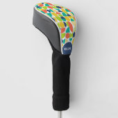 Midcentury Modern Retro Aangepaste Naam Monogram Golfheadcover (Schuin)