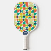 Midcentury Modern Retro Aangepaste Naam Monogram Pickleball Paddle (Achterkant)